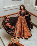 Digital Printed Maslin Cotton Lehenga With Blouse And Dupatta-ISKWNAV1406ALC011