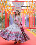 Digital Printed Butter Silk Lehenga With Blouse And Dupatta-ISKWNAV1406LC1042