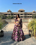 Digital Printed Butter Silk Lehenga With Blouse And Dupatta-ISKWNAV1406LC944