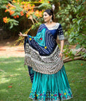 Digital Printed Chinon Silk Lehenga With Blouse And Dupatta-ISKWNAV1506KS1118