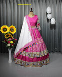 Digital Printed Chinon Silk Lehenga With Blouse And Dupatta-ISKWNAV1906KS1178