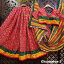 Foil Printed Cotton Lehenga With Blouse And Chinon Dupatta-ISKWNAV13074766