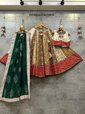 Printed Khadi Cotton Lehenga With Blouse And Dupatta-ISKWNAV24074836