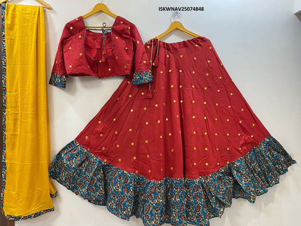 Cotton Lehenga With Blouse And Crepe Silk Dupatta-ISKWNAV25074848