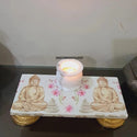 Chowki With T-light Bowl Stand-ISK0708DD0T61H1F