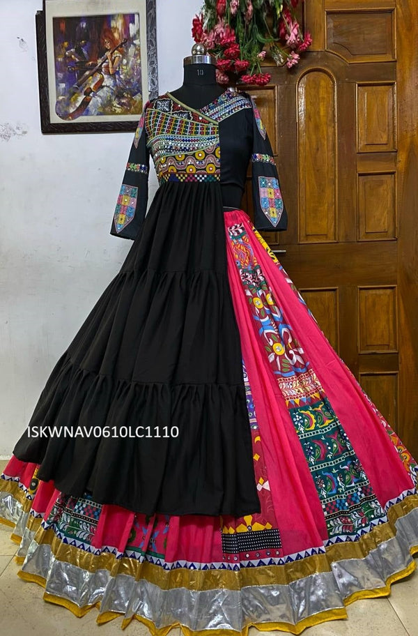 Digital Printed Maslin Cotton Lehenga With Blouse-ISKWNAV0610LC1110