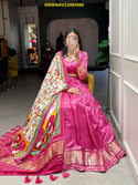 Gaji Silk Lehenga With Blouse And Printed Dupatta-ISKWNAV22084986