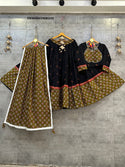 Cotton Lehenga With Blouse And Printed Dupatta-ISKWNAV24085031