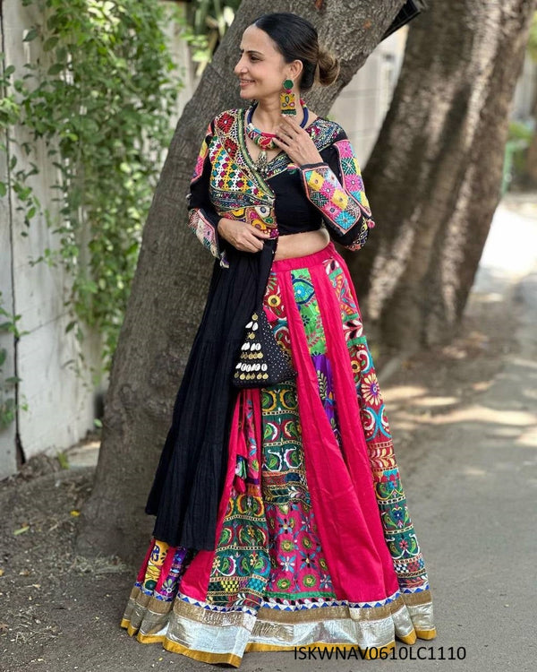 Digital Printed Maslin Cotton Lehenga With Blouse-ISKWNAV0610LC1110