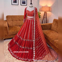 Embroidered Georgette Lehenga With Blouse And Butterfly Net Dupatta-ISKWLH25124589